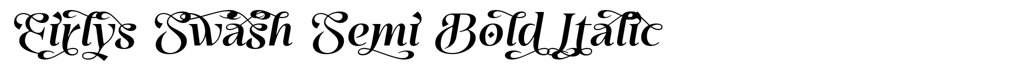 Eirlys Swash Semi Bold Italic image